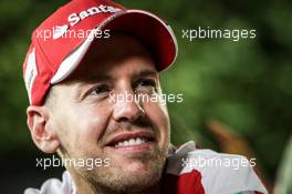 Sebastian Vettel (GER) Ferrari. 17.09.2015. Formula 1 World Championship, Rd 13, Singapore Grand Prix, Singapore, Singapore, Preparation Day.