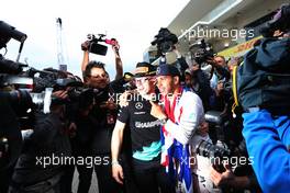 Lewis Hamilton (GBR), Mercedes AMG F1 Team celebrates his third world champion title  25.10.2015. Formula 1 World Championship, Rd 16, United States Grand Prix, Austin, Texas, USA, Race Day.