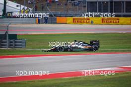 Nico Hulkenberg (GER) Sahara Force India F1 VJM08 retired from the race. 25.10.2015. Formula 1 World Championship, Rd 16, United States Grand Prix, Austin, Texas, USA, Race Day.