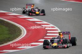 Daniil Kvyat (RUS) Red Bull Racing RB11. 25.10.2015. Formula 1 World Championship, Rd 16, United States Grand Prix, Austin, Texas, USA, Race Day.