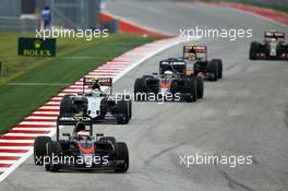 Jenson Button (GBR) McLaren MP4-30. 25.10.2015. Formula 1 World Championship, Rd 16, United States Grand Prix, Austin, Texas, USA, Race Day.