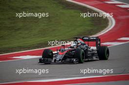 Fernando Alonso (ESP) McLaren MP4-30. 25.10.2015. Formula 1 World Championship, Rd 16, United States Grand Prix, Austin, Texas, USA, Race Day.