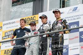 Felix Rosenqvist (SWE) Prema Powerteam Dallara F312 – Mercedes-Benz, Charles Leclerc (MCO) Van Amersfoort Racing Dallara F312 – Volkswagen and Alexander Albon (THA) Signature Dallara F312 – Volkswagen;  20.06.2015. FIA F3 European Championship 2015, Round 5, Race 1, Spa-Francorchamps, Belgium