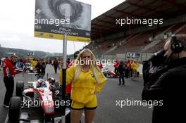 Gridgirl of Felix Rosenqvist (SWE) Prema Powerteam Dallara F312 – Mercedes-Benz  20.06.2015. FIA F3 European Championship 2015, Round 5, Race 1, Spa-Francorchamps, Belgium