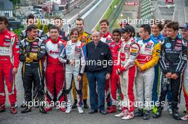 Jean Todt (FRA) FIA President with Formula 3 European Championship drivers;  20.06.2015. FIA F3 European Championship 2015, Round 5, Race 2, Spa-Francorchamps, Belgium