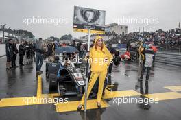 grid girl; Charles Leclerc (MCO) Van Amersfoort Racing Dallara F312 – Volkswagen;  27.06.2015. FIA F3 European Championship 2015, Round 6, Race 1, Norisring, Germany