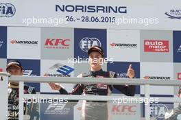 Rookie podium; George Russell (GBR) Carlin Dallara F312 – Volkswagen;  28.06.2015. FIA F3 European Championship 2015, Round 6, Race 3, Norisring, Germany