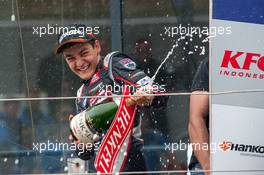 rookie podium; George Russell (GBR) Carlin Dallara F312 – Volkswagen;  12.07.2015. FIA F3 European Championship 2015, Round 7, Race 3, Zandvoort, Netherlands