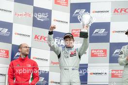 podium; rostrum; Nick Cassidy (NZL) Prema Powerteam Dallara F312 – Mercedes-Benz;  26.09.2015. FIA F3 European Championship 2015, Round 10, Race 1, Nuerburgring, Germany