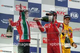 champagne shower; Lance Stroll (CAN) Prema Powerteam Dallara F312 – Mercedes-Benz;  26.09.2015. FIA F3 European Championship 2015, Round 10, Race 2, Nuerburgring, Germany