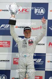 podium; rostrum; Felix Rosenqvist (SWE) Prema Powerteam Dallara F312 – Mercedes-Benz;  26.09.2015. FIA F3 European Championship 2015, Round 10, Race 2, Nuerburgring, Germany