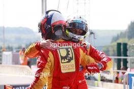 Race 2, 1st position Alexander Rossi (USA) and 2nd position Jordan King (GBR) Racing Engineering 23.08.2015. GP2 Series, Rd 7, Spa-Francorchamps, Belgium, Sunday.