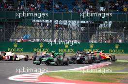 Race 1, Start of the race 04.07.2015. GP2 Series, Rd 5, Silverstone, England, Saturday.