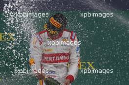 Race 2, Rio Haryanto (IND) Campos Racing, race winner 05.07.2015. GP2 Series, Rd 5, Silverstone, England, Sunday.