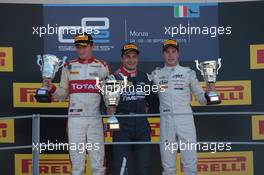 Race 2, 1st position Mitch Evans (NZL) Russian Time, 2nd position Arthur Pic (FRA) Campos Racing and 3rd position Stoffel Vandoorne (BEL) Art Grand Prix 06.09.2015. GP2 Series, Rd 8, Monza, Italy, Sunday.