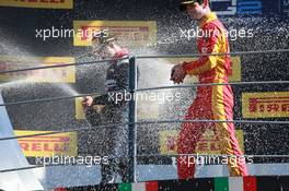 Race 1, 1st position Alexander Rossi (USA) Racing Engineering, 2nd position Stoffel Vandoorne (BEL) Art Grand Prix and 3rd position Mitch Evans (NZL) Russian Time 05.09.2015. GP2 Series, Rd 8, Monza, Italy, Saturday.