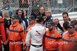 Race 2,  Sergey Sirotkin (RUS), Rapax Team celebrates with the team his 3rd place 23.05.2015. GP2 Series, Rd 3, Monte Carlo, Monaco, Saturday.