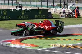 Race 2, Crash, Emil Bernstorff (GBR) Arden International 06.09.2015. GP3 Series, Rd 6, Monza, Italy, Sunday.
