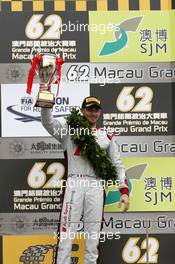 Podium, Edoardo Mortara (ITA) Audi Sport Team Phoenix Audi R8 LMS 21.11.2015. FIA GT Worldcup, Macau, China