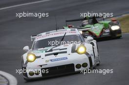 Patrick Pilet (FRA) / Frederic Makowiecki (FRA) / Wolf Henzler (GER) #92 Porsche Team Manthey Porsche 911 RSR. 29-31.05.2015. Le Mans 24 Hours Test Day, Le Mans, France.