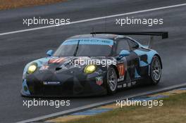 Patrick Dempsey (USA) / Patrick Long (USA) / Marco Seefried (GER) #77 Dempsey Proton Racing Porsche 911 RSR. 29-31.05.2015. Le Mans 24 Hours Test Day, Le Mans, France.