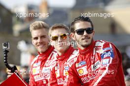 Dominik Kraihamer, Daniel Abt, Alexandre Imperatori #13 Rebellion Racing Rebellion R-One 12.06.2015. Le Mans 24 Hour, Friday, Drivers Parade, Le Mans, France.
