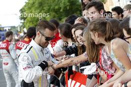 Tiago Monteiro #4 ByKolles Racing CLM P1/01 12.06.2015. Le Mans 24 Hour, Friday, Drivers Parade, Le Mans, France.
