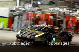 Davide Rigon, James Calado, Olivier Beretta #71 AF Corse Ferrari 458 GTE 10.06.2015. Le Mans 24 Hour, Qualifying, Le Mans, France.