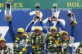 Podium, Winner LMP2, Matthew Howson, Richard Bradley, Nicolas Lapierre #47 KCMG ORECA 05 14.06.2015. Le Mans 24 Hour, Race, Le Mans, France.