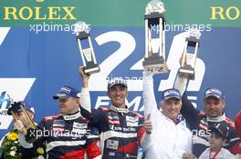 Podium,  Winner GTE Am, Andrea Bertolini, Viktor Shaitar, Alexey Basov #72 SMP Racing Ferrari 458 GTE 14.06.2015. Le Mans 24 Hour, Race, Le Mans, France.