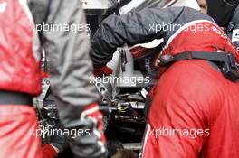 Detail of René Rast, Filipe Albuquerque, Marco Bonanomi #9 Audi Sport Team Joest Audi R18 e-tron quattro 14.06.2015. Le Mans 24 Hour, Race, Le Mans, France.