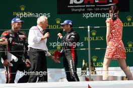 Podium Race 1 Race winner Gianni Morbidelli (ITA), Honda Civic TCR, West Coast Racing 11.04.2015. TCR International Series, Rd 2, Shanghai, China, Saturday.