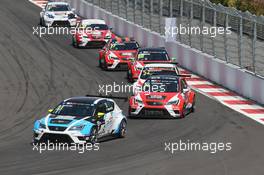 Race2,  Andrea Belicchi (ITA) SEAT Leon, Target Competition andPepe Oriola (ESP) SEAT Leon, Team Craft-Bamboo LUKOIL 19-21.06.2015. TCR International Series, Rd 7, Sochi, Russia.