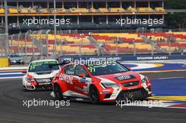 Race2, Sergey Afanasyev (RUS) SEAT Leon, Team Craft-Bamboo LUKOIL 20.09.2015. TCR International Series, Rd 9, Marina Bay Street Circuit, Singapore, Sunday.