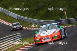 Marc Hennerici, Christian Menzel, raceunion Teichmann Racing, Porsche 911 GT3 Cup  20.06.2015. VLN ADAC ACAS H&R-Cup, Round 3, Nurburgring, Germany.