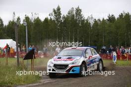 02.08.2015 - M. KOCI - L. KOSTKA, Peugeot 208 T16 R5, Peugeot Sport Slovakia 30.07-02.08.2015 FIA World Rally Championship 2015, Rd 8, Rally Finland, Jyvaskyla, Finland