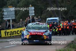 04.10.2015 - Stephane Lefebvre (FRA) Stephane Prevot (BEL) Citroen DS3 WRC, Citroen Total Abu Dhabi WRT 10.01-10.04.2015 FIA World Rally Championship 2015, Rd 11, Rally Corsica, Ajaccio, France