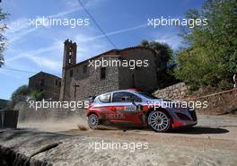 04.10.2015 - Dani Sordo (ESP) Marc Marti (ESP), Hyundai I20 WRC, Hyundai Motorsport 10.01-10.04.2015 FIA World Rally Championship 2015, Rd 11, Rally Corsica, Ajaccio, France