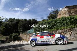 04.10.2015 - Yohan ROSSEL (FRA) - Benoit FULCRAND (FRA) CITROEN DS3 R3T, Ãƒâ€°QUIPE DE FRANCE FFSA 10.01-10.04.2015 FIA World Rally Championship 2015, Rd 11, Rally Corsica, Ajaccio, France
