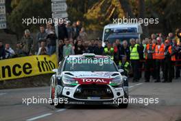 04.10.2015 - Kris Meeke, Paul Nagle (CitroÃƒÂ«n DS3 WRC, #3 CitroÃƒÂ«n Total Abu Dhabi WRT) 10.01-10.04.2015 FIA World Rally Championship 2015, Rd 11, Rally Corsica, Ajaccio, France