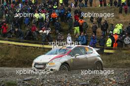 Damiano De Tommaso (ITA) Massmilliano Bosi (ITA), Peugeot 208 R2 12-15.11.2015. World Rally Championship, Rd 13, Wales Rally GB, Deeside, Flintshire, Wales.