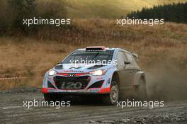 Dani Sordo (ESP) Marc Marti (ES), Hyundai I20 WRC, Hyundai Motorsport 12-15.11.2015. World Rally Championship, Rd 13, Wales Rally GB, Deeside, Flintshire, Wales.
