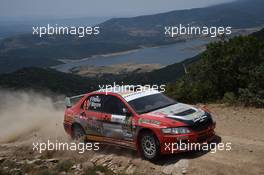 Francesco Marrone (ITA) Francesco Fresu (ITA), Mitsubishi EVO 10-14.06.2015 FIA World Rally Championship 2015, Rd 6, Rally Italia, Sardegna, Italy