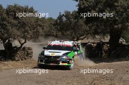 Simone Tempestini, Matteo Chiarcossi , Mitsubishi EVO 10-14.06.2015 FIA World Rally Championship 2015, Rd 6, Rally Italia, Sardegna, Italy