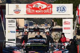 1st place Sebastien Ogier, Julien Ingrassia (Volkswagen Polo WRC #1, Volkswagen Motorsport) 21-25.01.2015 FIA World Rally Championship 2015, Rd 1, Rally Monte Carlo, Monte Carlo, Monaco