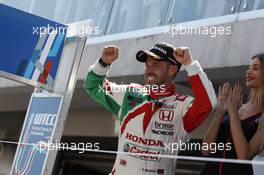 Race 2, Tiago Monteiro (POR) Honda Civic WTCC, Honda Racing Team JAS, race winner 07.06.2015. World Touring Car Championship, Rounds 09 and 10, Moscow Raceway, Moscow, Russia.