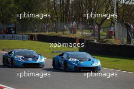 08.05.2016 - Race 2,  Davide Valsecchi  - Jack Falla, Lamborghini Huracan GT3, Attempto Racing 08.05.2016 Blancpain Sprint Series, Round 2, Brands Hatch, United Kingdom