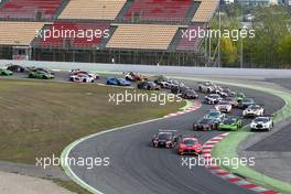 02.10.2016 - Race, Start of the race 2 01-02.10.2016 Blancpain Sprint Series, Round 5, Circuit de Cataluna, Barcelona, Spain