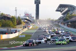 02.10.2016 - Race, Start of the race 1 01-02.10.2016 Blancpain Sprint Series, Round 5, Circuit de Cataluna, Barcelona, Spain