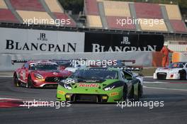02.10.2016 - Race, Mirko Bortolotti  - Nicolas Pohler Lamborghini Huracan GT3, GRT Grasser Racing Team 01-02.10.2016 Blancpain Sprint Series, Round 5, Circuit de Cataluna, Barcelona, Spain
